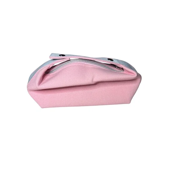 Pink Travel Makeup Pouch Small Toiletry Organizer Snap Closure Cosmetic Bag H - Picture 2 of 6